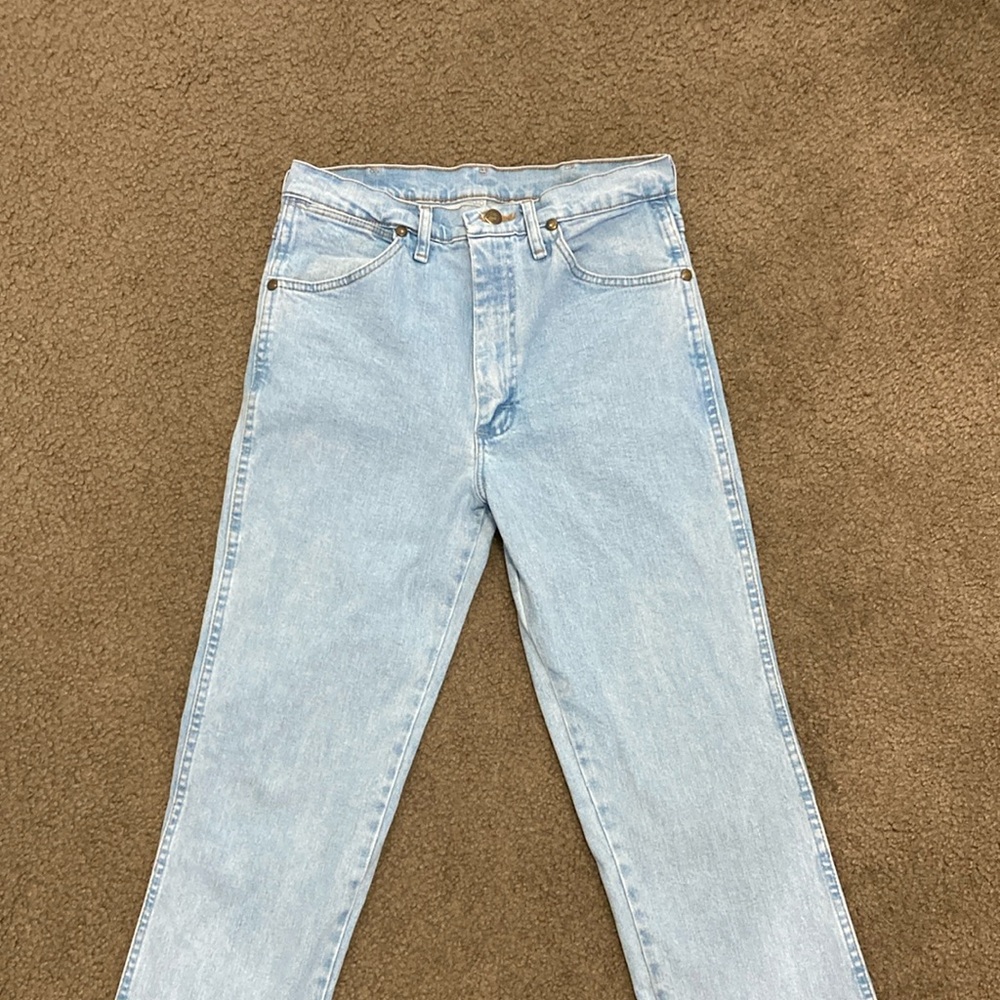Wangler Cowboy Cut Slim Fit Jeans Bleach Size 30’ 36’